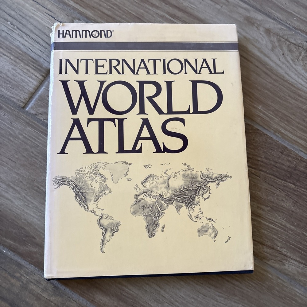 1985 Hammond Ambassador World Atlas Hardcover + Dust Jacket